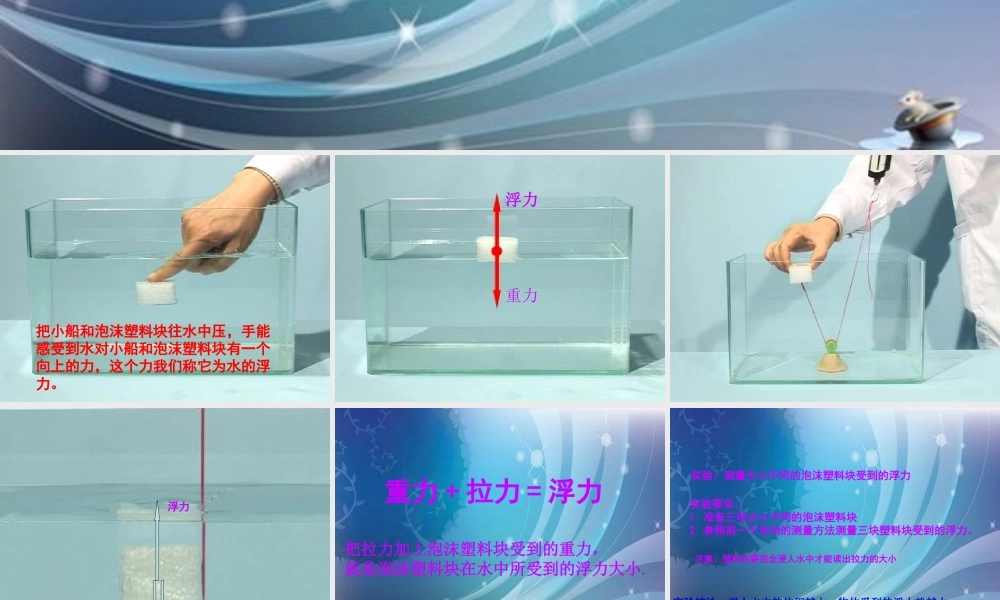 五年级科学下册 浮力1课件 教科版