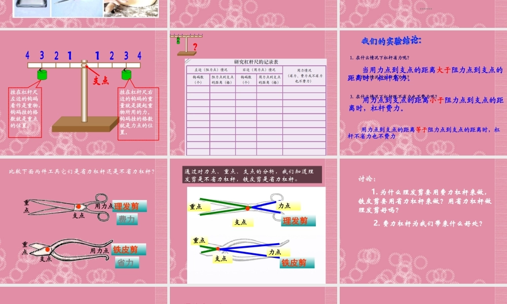 五年级科学下册 杠杆 5课件 首师大版