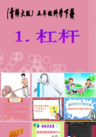 五年级科学下册 杠杆 7课件 首师大版