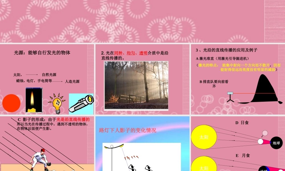 五年级科学下册 光的传播 1课件 首师大版