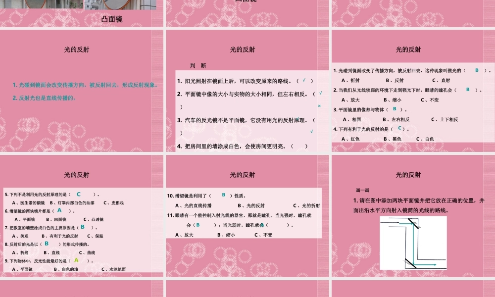 五年级科学下册 光的反射课件 首师大版