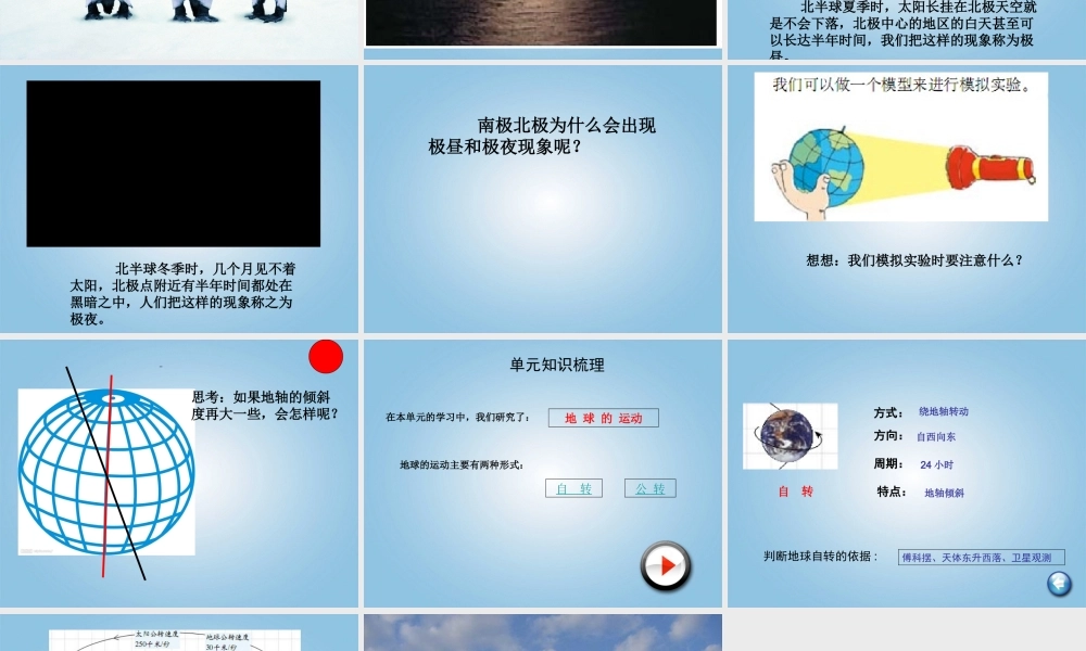 五年级科学下册 极昼和极夜的解释2课件 教科版