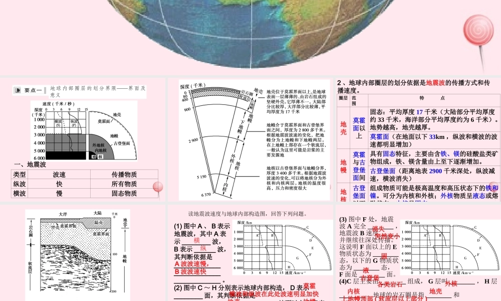五年级科学下册 第四章 第1课《地球的内部结构》课件3 新人教版-新人教版小学五年级下册自然科学课件