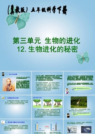 五年级科学下册 生物进化的秘密1课件 冀教版