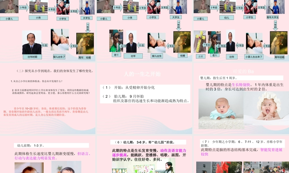 五年级科学下册 第一单元 人的一生 第3课《人的一生》课件2 青岛版五四制-青岛版小学五年级下册自然科学课件