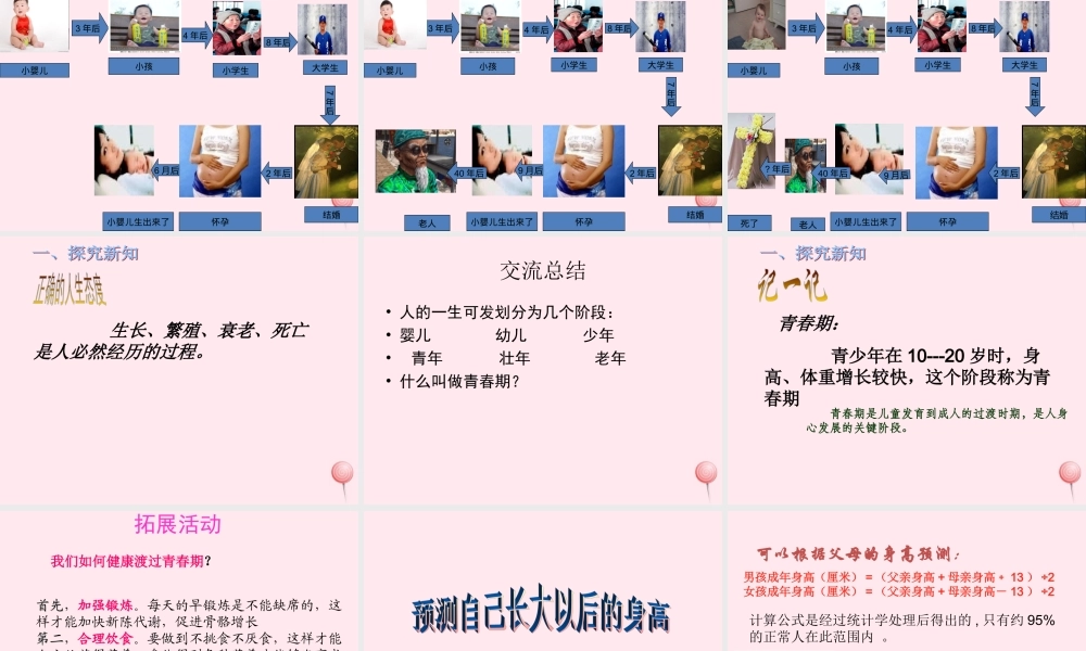 五年级科学下册 第一单元 人的一生 第3课《人的一生》课件3 青岛版五四制-青岛版小学五年级下册自然科学课件