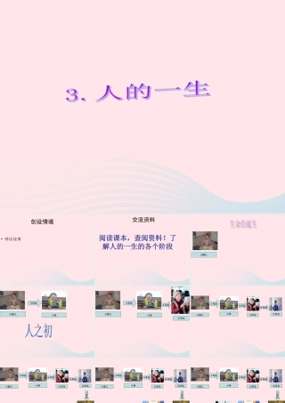 五年级科学下册 第一单元 人的一生 第3课《人的一生》课件4 青岛版五四制-青岛版小学五年级下册自然科学课件