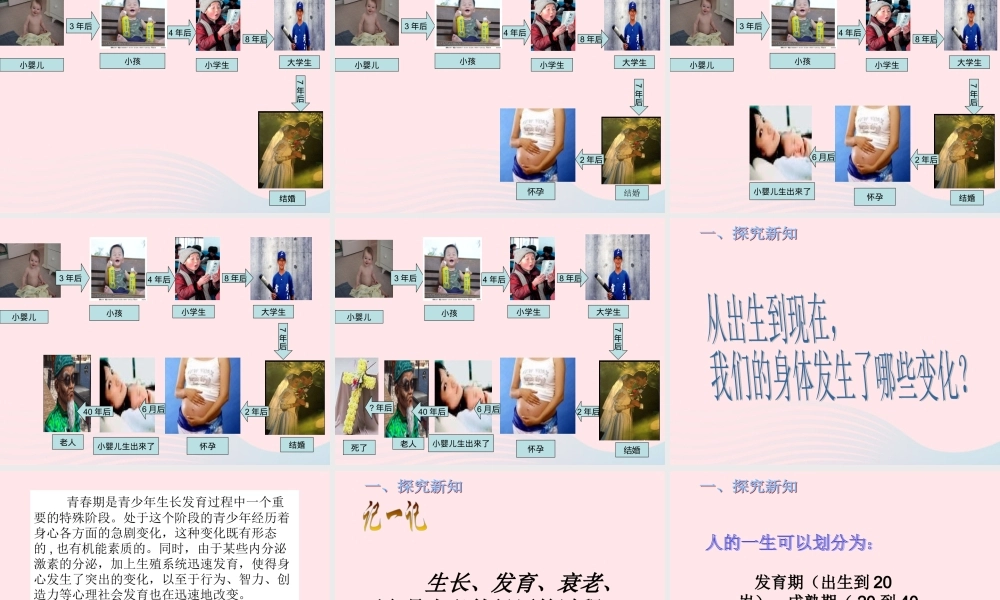 五年级科学下册 第一单元 人的一生 第3课《人的一生》课件5 青岛版五四制-青岛版小学五年级下册自然科学课件