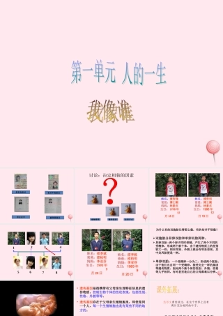 五年级科学下册 第一单元 人的一生 第4课《我像谁》课件1 青岛版五四制-青岛版小学五年级下册自然科学课件