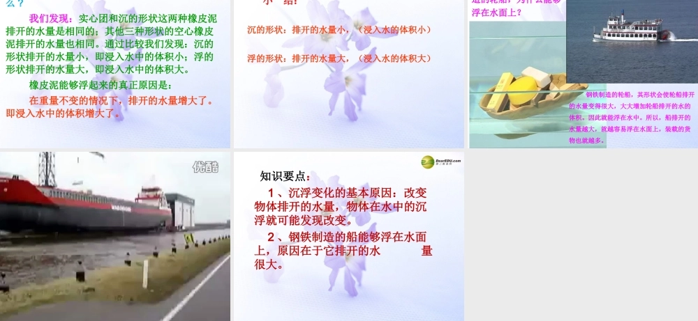 五年级科学下册 橡皮泥在水中的沉浮课件1 教科版