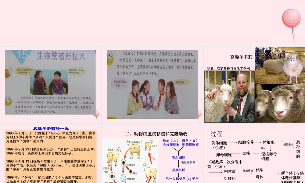 五年级科学下册 第一单元 人的一生 第5课《生物繁殖新技术》课件1 青岛版五四制-青岛版小学五年级下册自然科学课件