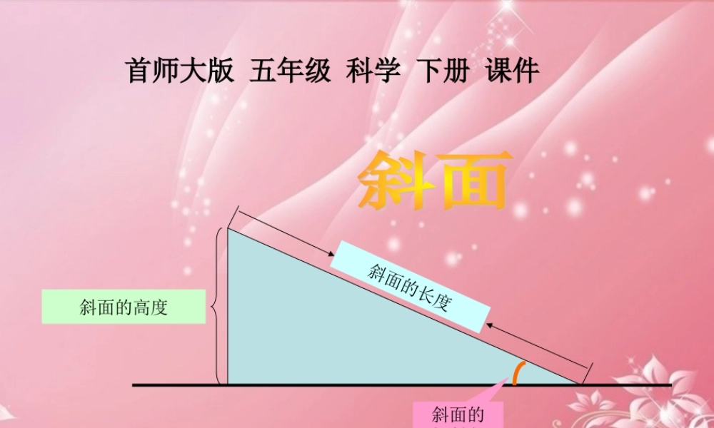 五年级科学下册 斜面 7课件 首师大版