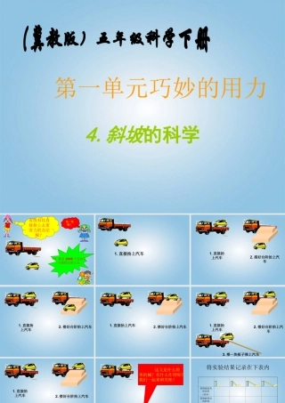 五年级科学下册 斜坡的学问2课件 冀教版