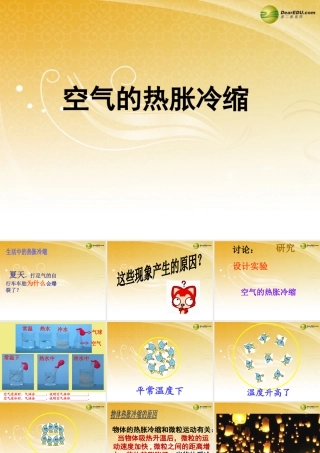 五年级科学下册 空气的热涨冷缩课件1 教科版