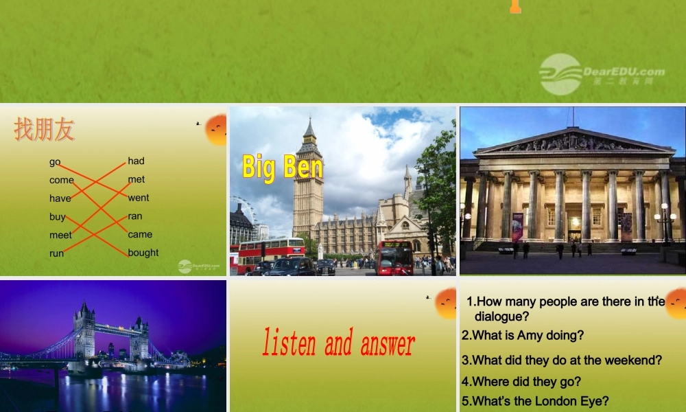 五年级英语上册 Module 3 Unit 1(6)课件 外研版