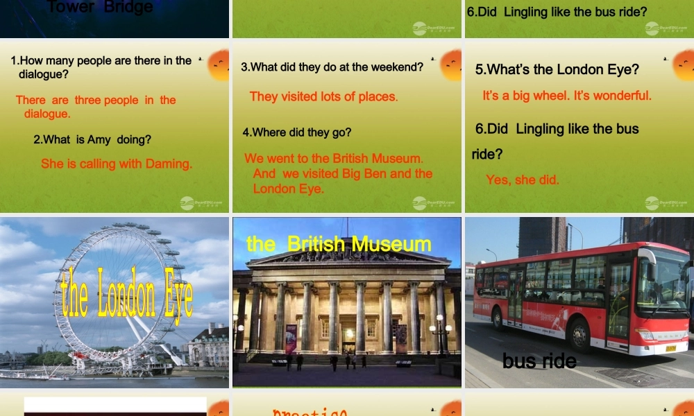 五年级英语上册 Module 3 Unit 1(6)课件 外研版