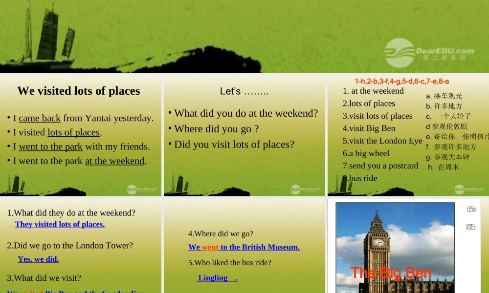 五年级英语上册 Module 3 Unit 1(7)课件 外研版