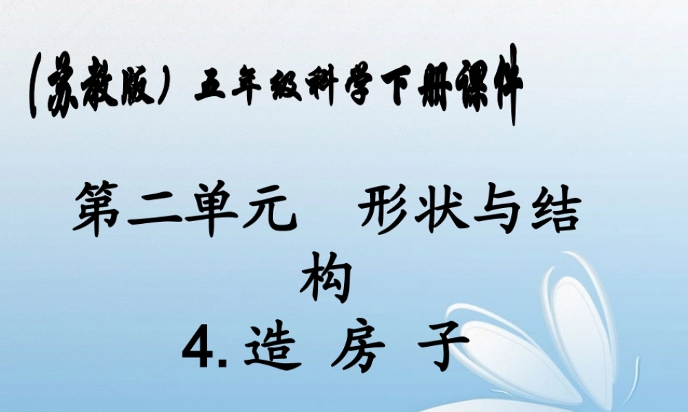 五年级科学下册 造房子2课件 苏教版