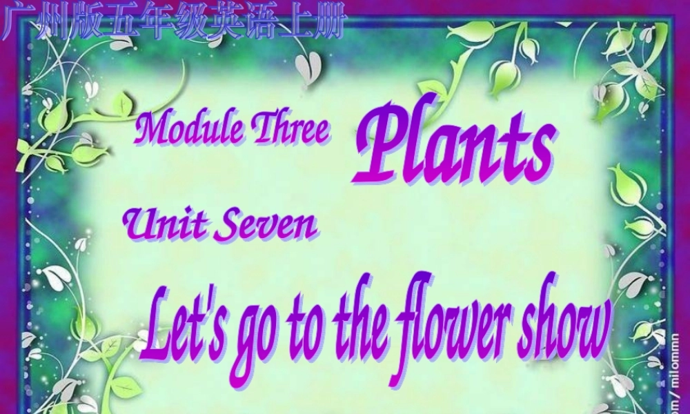 五年级英语上册 Module 3 Unit 7 dialogue课件 广州版