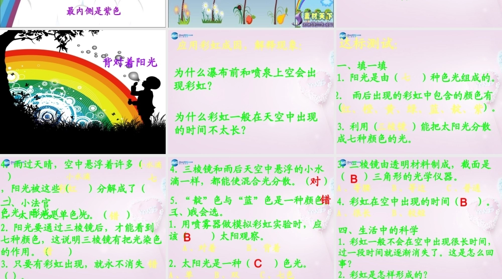 五年级科学下册《彩虹的秘密》课件2 青岛版
