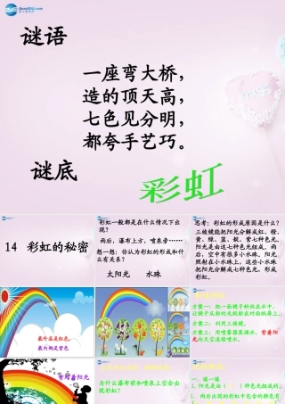 五年级科学下册《彩虹的秘密》课件2 青岛版