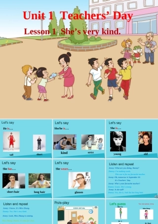 五年级英语上册 Unit 1 Lesson 1 She’s very kind课件3 鲁科版-鲁科版小学五年级上册英语课件