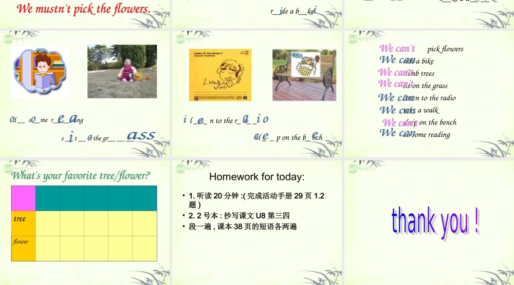 五年级英语上册 Module 3 Unit 8 (Work with language)课件 广州版