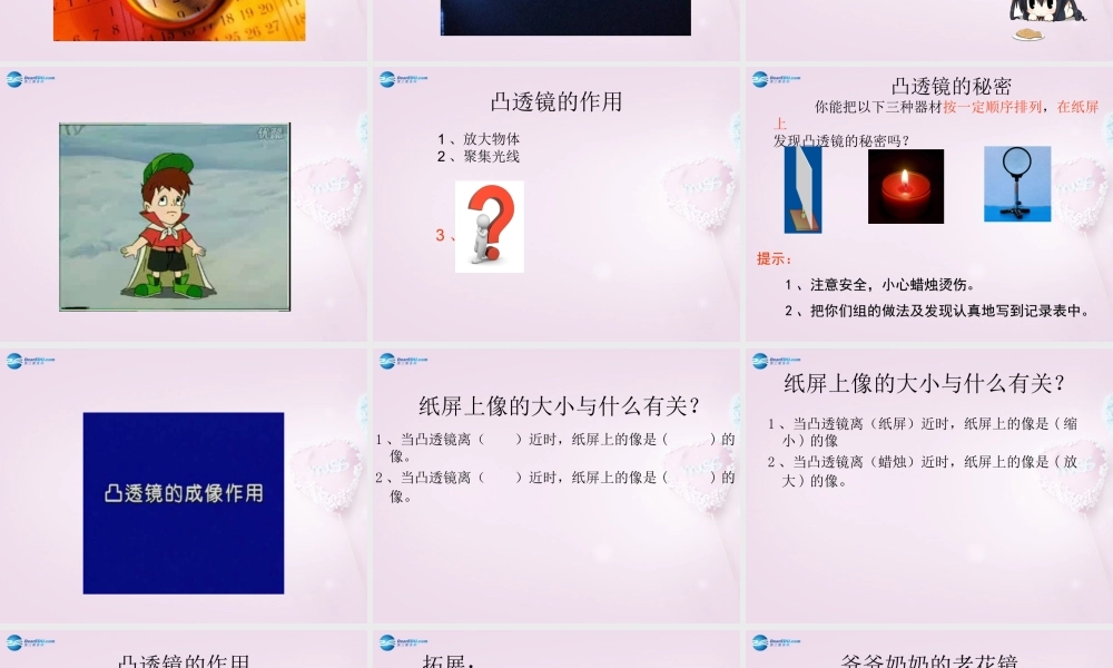 五年级科学下册《凸透镜》课件5 青岛版