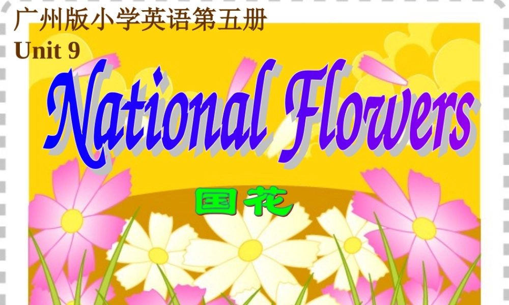 五年级英语上册 Module 3 Unit 9课件 广州版