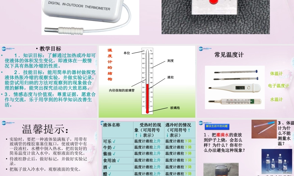 五年级科学下册《温度计的秘密》课件4 青岛版