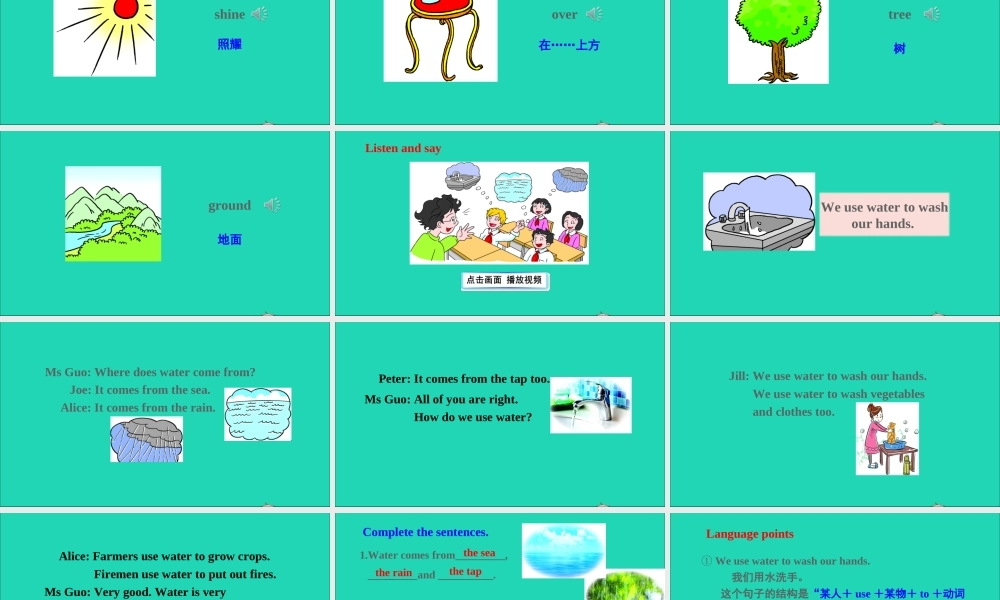 五年级英语上册 Module 4 The natural world Unit 11 Water课件+素材 沪教牛津版（三起）