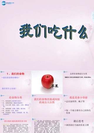 五年级科学下册《我们吃什么》课件1 青岛版
