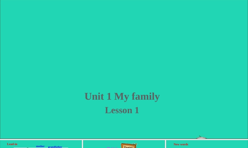 五年级英语上册 unit 1 My family Lesson 1 Li Ming's Big Family课件+素材 冀教版（三起）