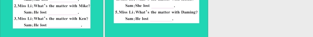 五年级英语上册 Module 4 Unit 2 What's the matter with Daming作业课件 外研版（三起）-外研版小学五年级上册英语课件