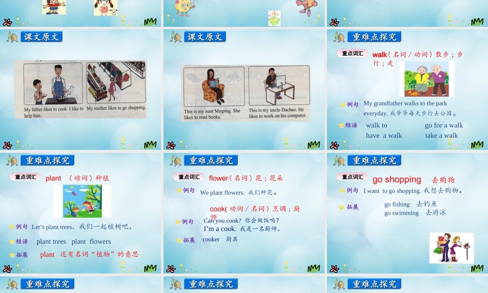 五年级英语上册 Unit 1 My Family Lesson 4 What Do They Like to Do课件 冀教版（三起）-冀教版小学五年级上册英语课件