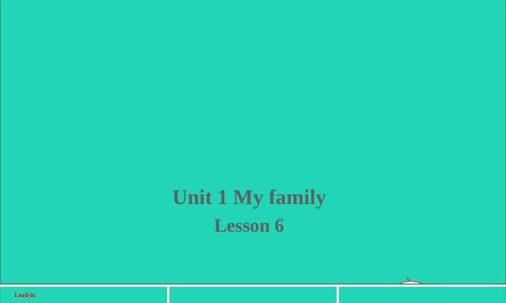 五年级英语上册 unit 1 My family Lesson 6 Maddy's Famliy课件+素材 冀教版（三起）