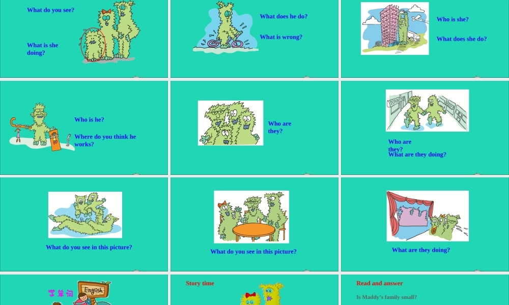 五年级英语上册 unit 1 My family Lesson 6 Maddy's Famliy课件+素材 冀教版（三起）