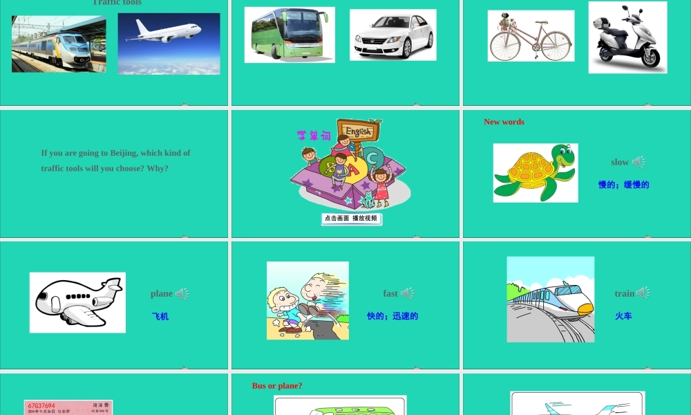 五年级英语上册 Unit 3 A Travel Plan Lesson 16 How Can We Go To Beijing课件+素材 冀教版（三起）