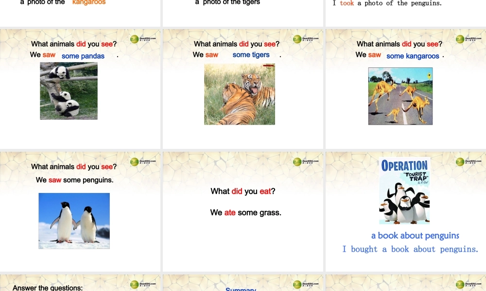 五年级英语上册 Unit 3 A visit to the zoo Lesson 6课件 闽教版