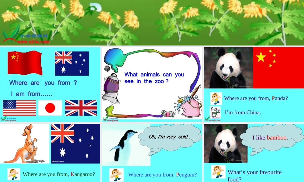 五年级英语上册 Unit 3 A visit to the zoo课件 闽教版