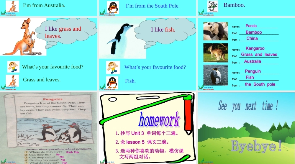 五年级英语上册 Unit 3 A visit to the zoo课件 闽教版