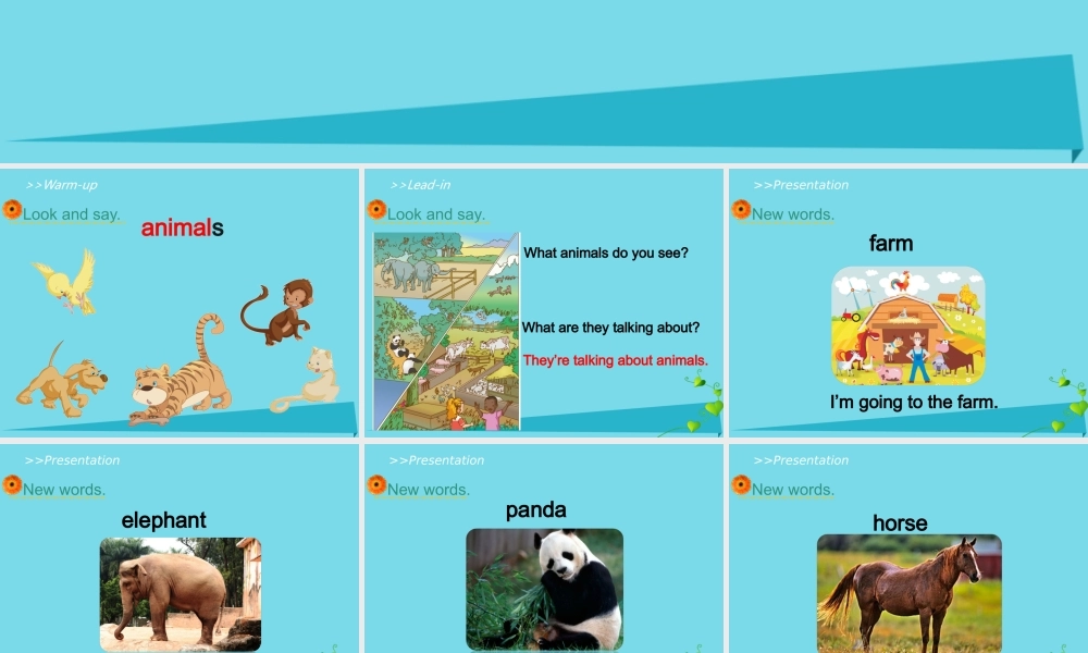 五年级英语上册 Unit 3 Animals（Lesson 1）课件 人教新起点-人教新起点小学五年级上册英语课件