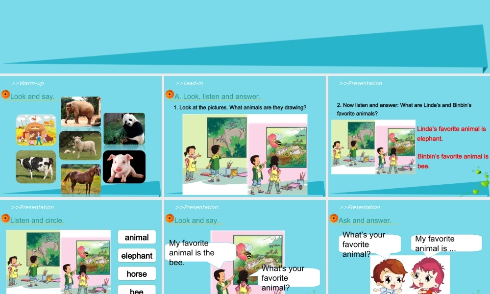 五年级英语上册 Unit 3 Animals（Lesson 2）课件 人教新起点-人教新起点小学五年级上册英语课件