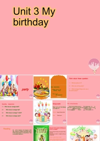 五年级英语上册 Unit 3 My birthday课件 牛津上海版-牛津上海版小学五年级上册英语课件
