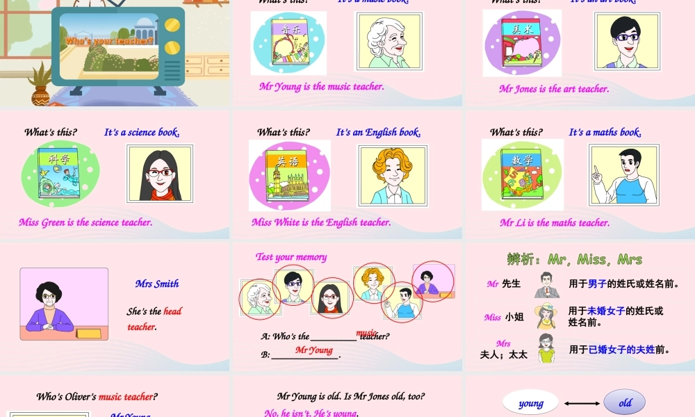 五年级英语上册 Unit 1 What's he like Part A 第2课时上课课件+素材 人教PEP