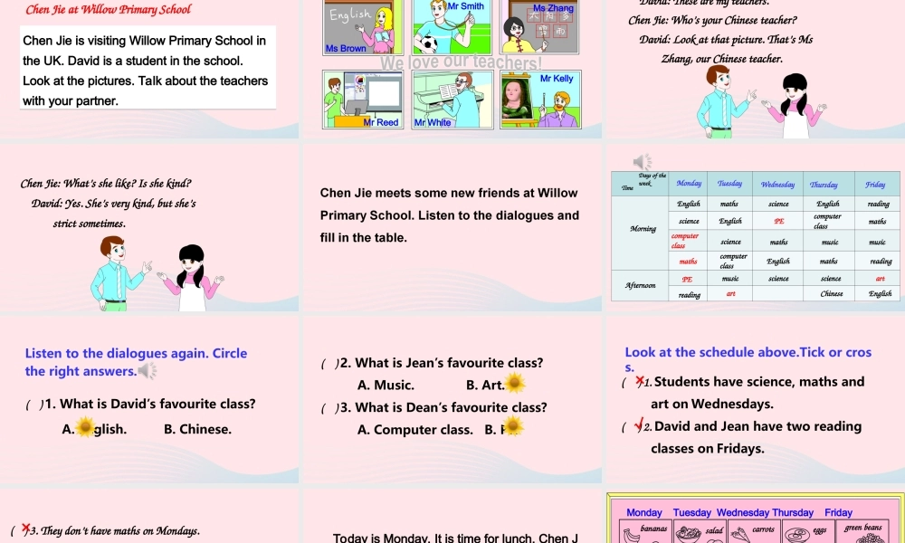 五年级英语上册 Recycle 1备用课件+素材 人教PEP