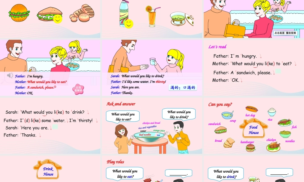 五年级英语上册 Unit 3 What would you like Part A 第2课时备用课件+素材