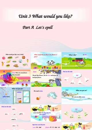 五年级英语上册 Unit 3 What would you like Part A 第3课时上课课件+素材