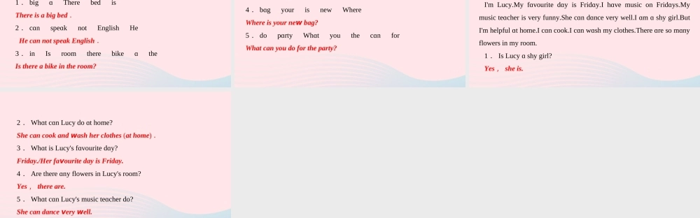 五年级英语上册 Recycle 2作业课件 人教PEP-人教PEP小学五年级上册英语课件