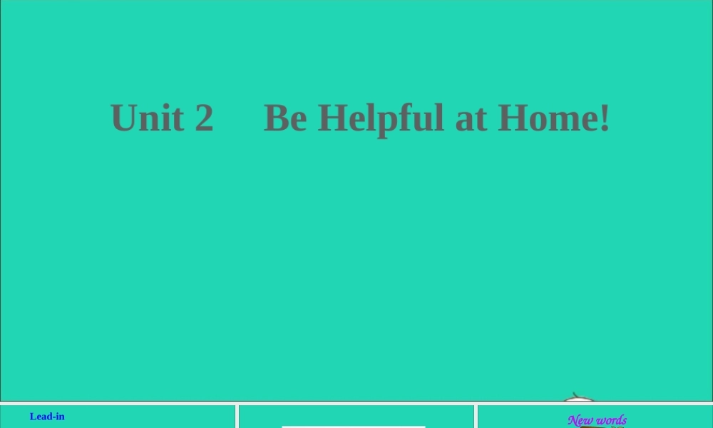 五年级英语上册 Unit 2 Be helpful at home Part B课件+素材 陕旅版（三起）